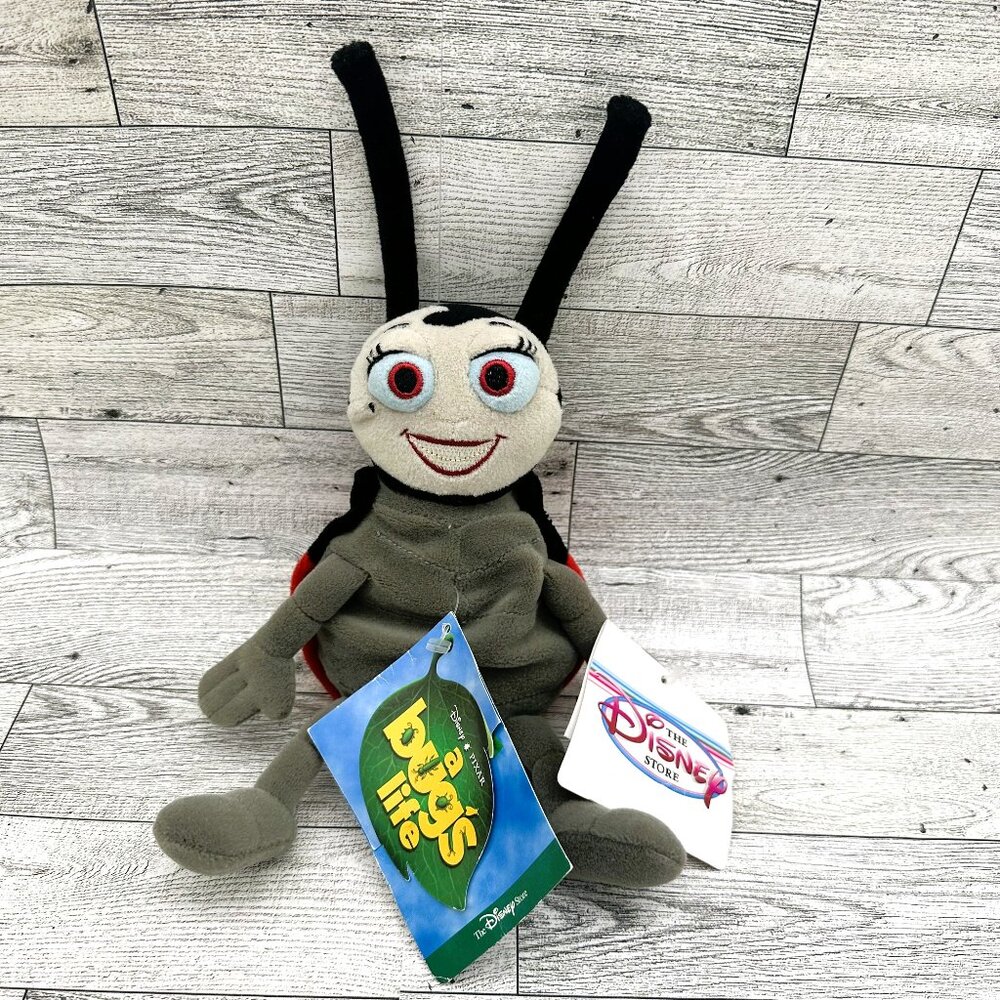 NWT Disney Store's Pixar's A Bug's Life Mini 8" Bean Bag‎ Plush, "FRANCIS"